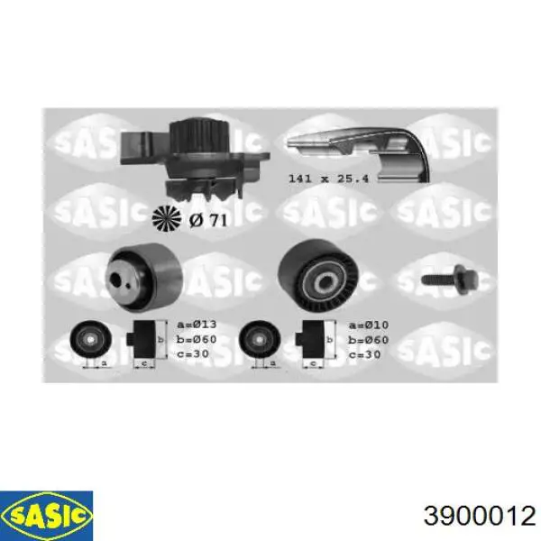 3900012 Sasic Комплект ремня ГРМ
