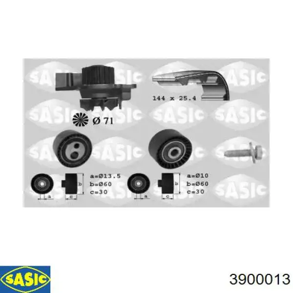 3900013 Sasic Комплект ремня ГРМ