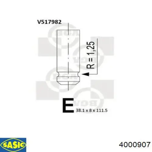 Клапан впускной Renault (RVI) 7701465325 цена, от 155.02 USD