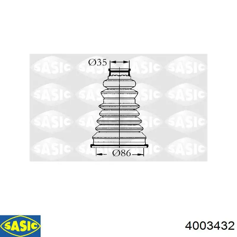Купить 4003432 Sasic Пыльник гранаты наружный, передний