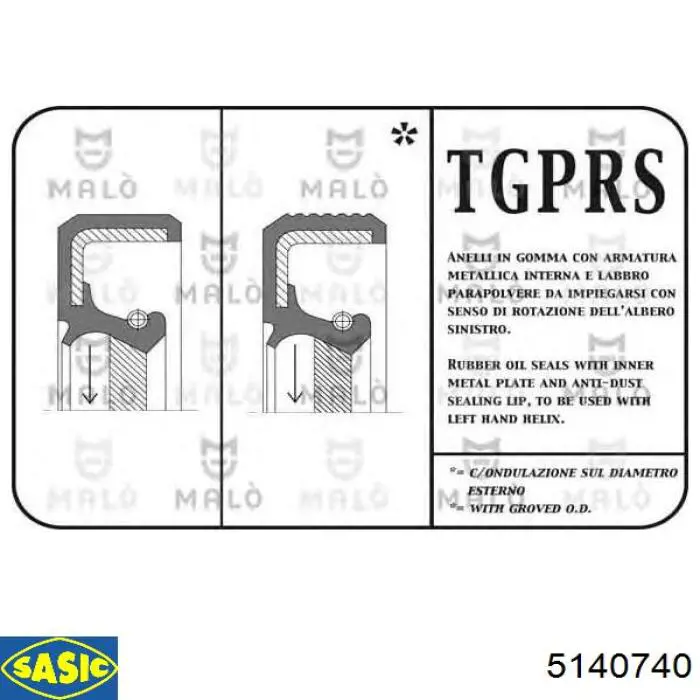 Сальник коленвала задний 7703087190 Renault (RVI)