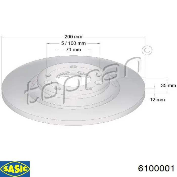 Купить 61000617 Ashika Диск тормозной задний
