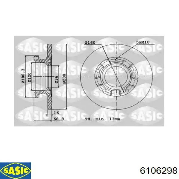 Задний тормозной диск Daco 601022 цена, от 44.95 USD