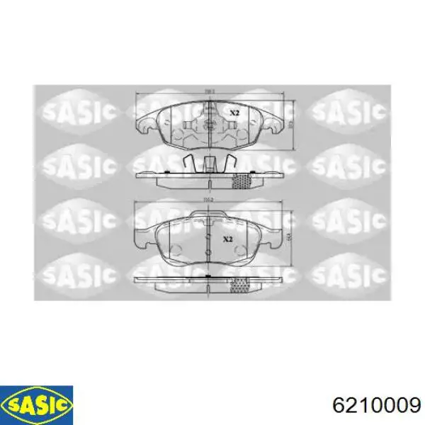 6210009 Sasic Колодки передние
