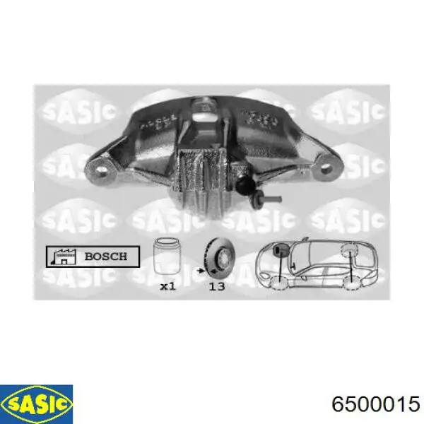 6500015 Sasic Суппорт тормозной, передний, правый