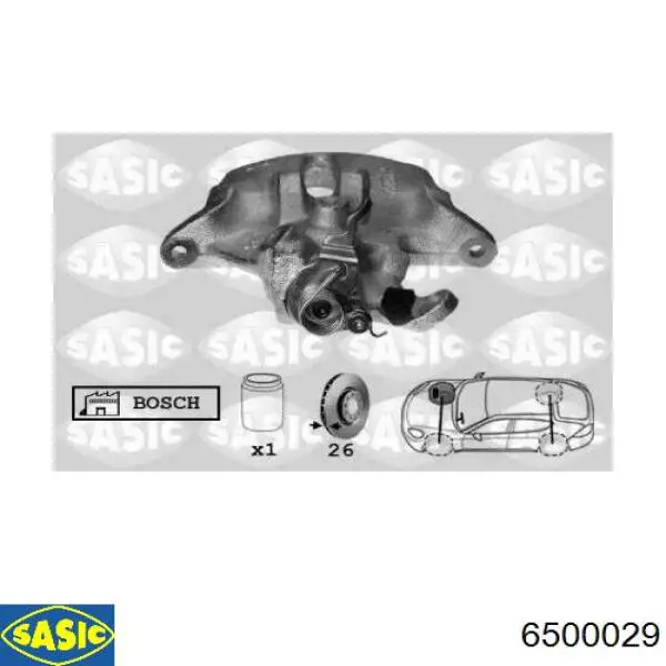 6500029 Sasic Суппорт тормозной, передний, правый
