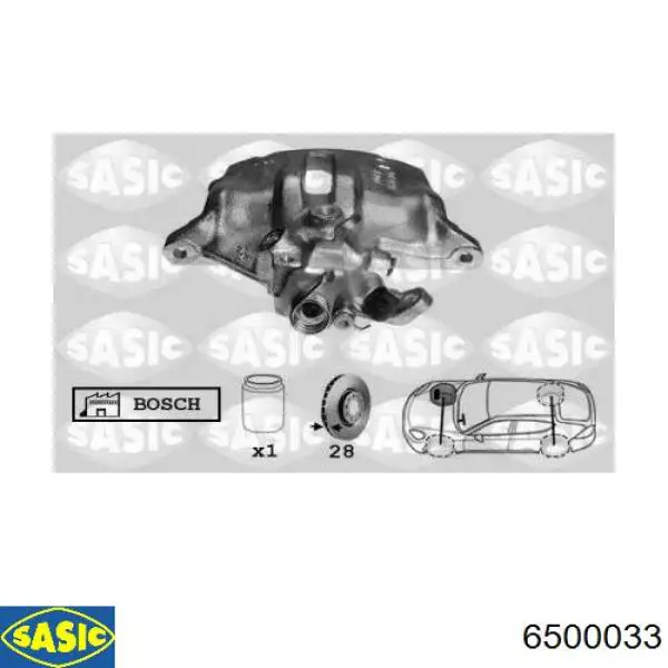 6500033 Sasic Суппорт тормозной, передний, правый