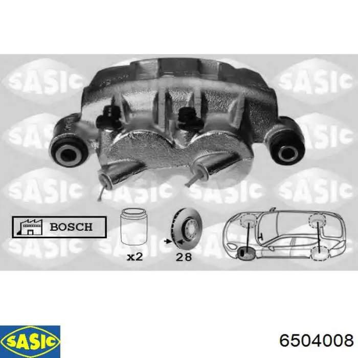 Суппорт задний левый 6504008 Sasic