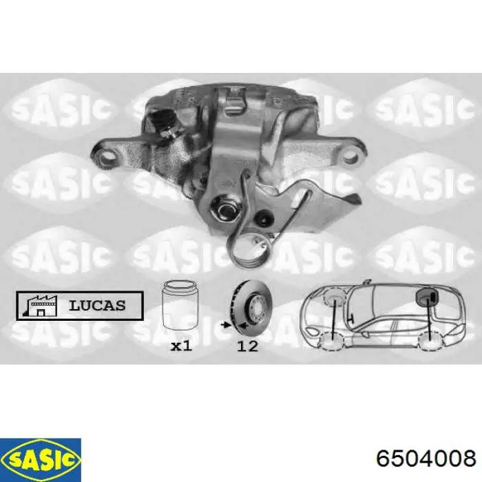 Задний левый суппорт Sasic 6504008 цена, от 65.20 USD