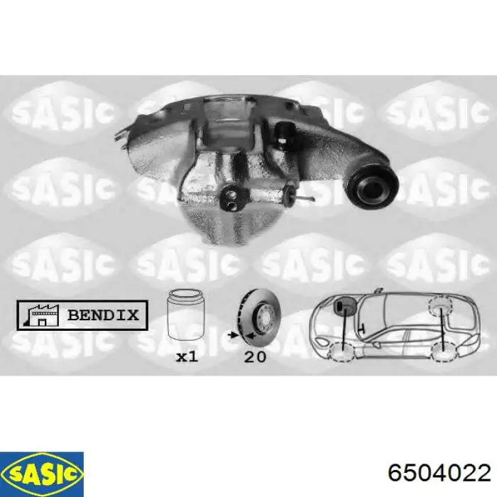 Задний левый суппорт Sasic 6504022 цена, от 50.39 USD