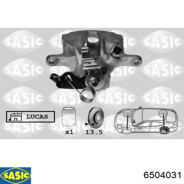 Тормозной суппорт Sasic 6504031 цена, от 70.46 USD