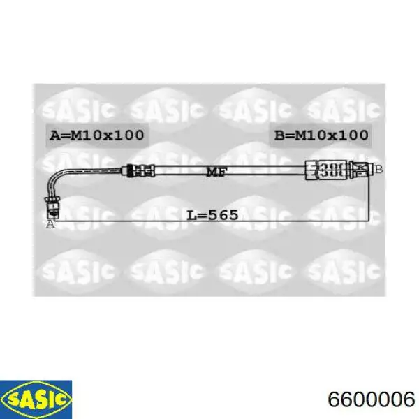 Шланг тормозной задний ABS SL4880