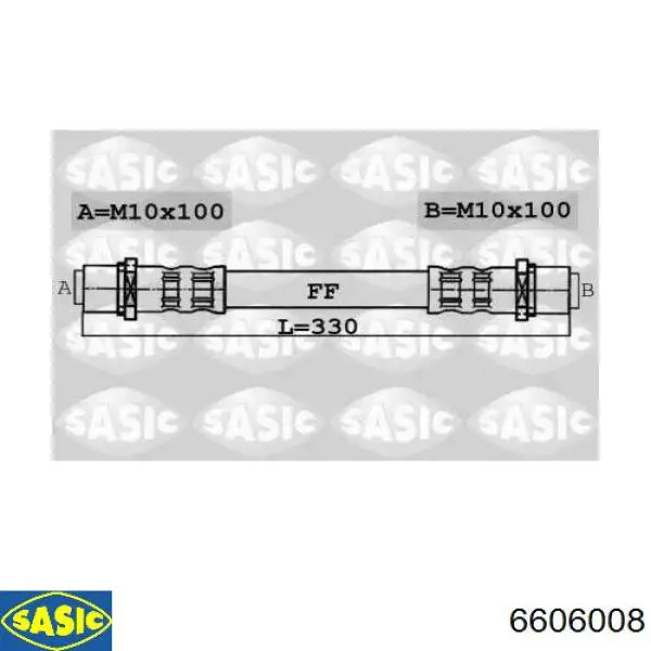 Шланг тормозной передний 6606008 Sasic