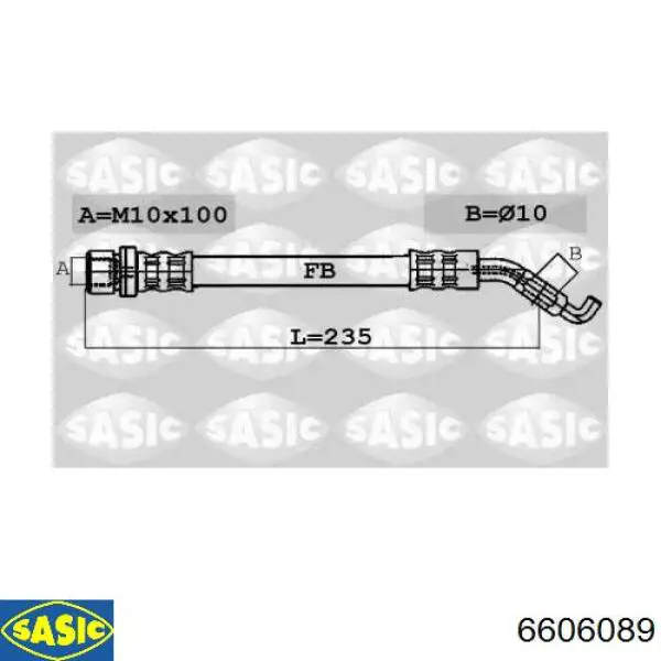 Тормозной шланг задний K&K FT0033 цена, от 7.62 USD