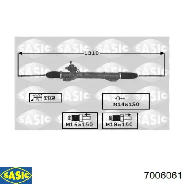 Рулевая рейка 7006061 Sasic