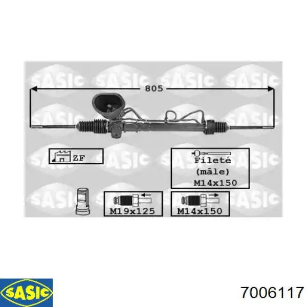 Рулевая рейка SGA654L Lenco