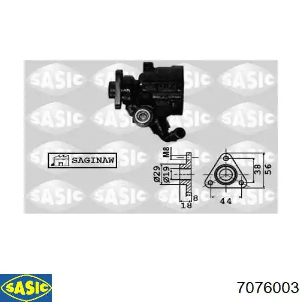 Насос ГУР 7076003 Sasic