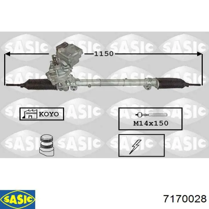 Купить 7170028 Sasic Рулевая рейка