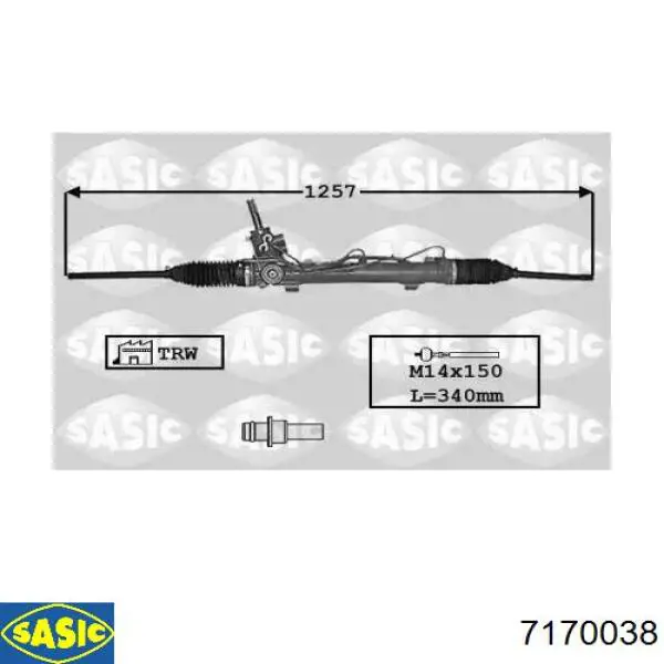 Реечный рулевой механизм Sasic 7006019 цена, от 232.05 USD