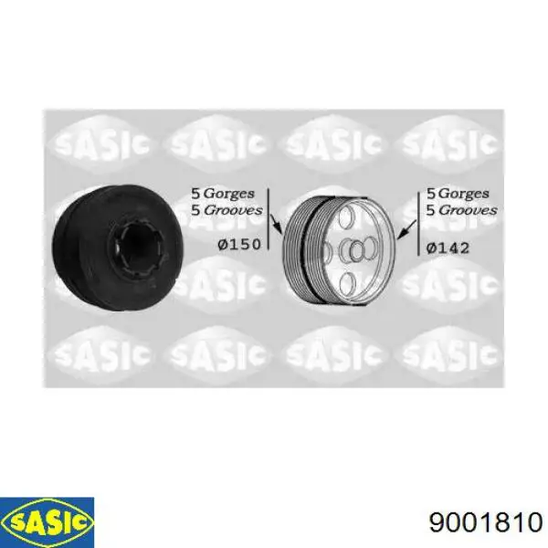 Шкив коленвала 9001810 Sasic