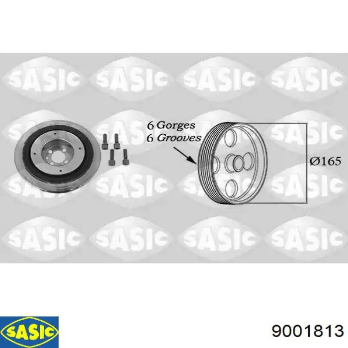 Шкив коленвала 9001813 Sasic