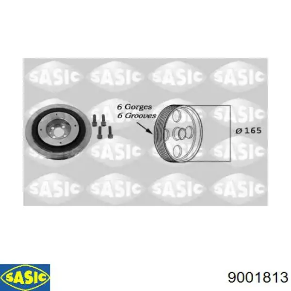 Шкив коленвала 9001813 Sasic