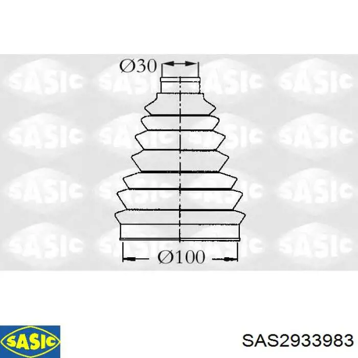 Пыльник ШРУСа наружный SAS2933983 Sasic