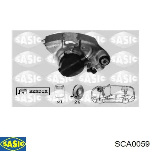 95607097 Peugeot/Citroen Суппорт тормозной, передний, правый