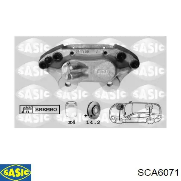 SCA6071 Sasic суппорт тормозной передний правый