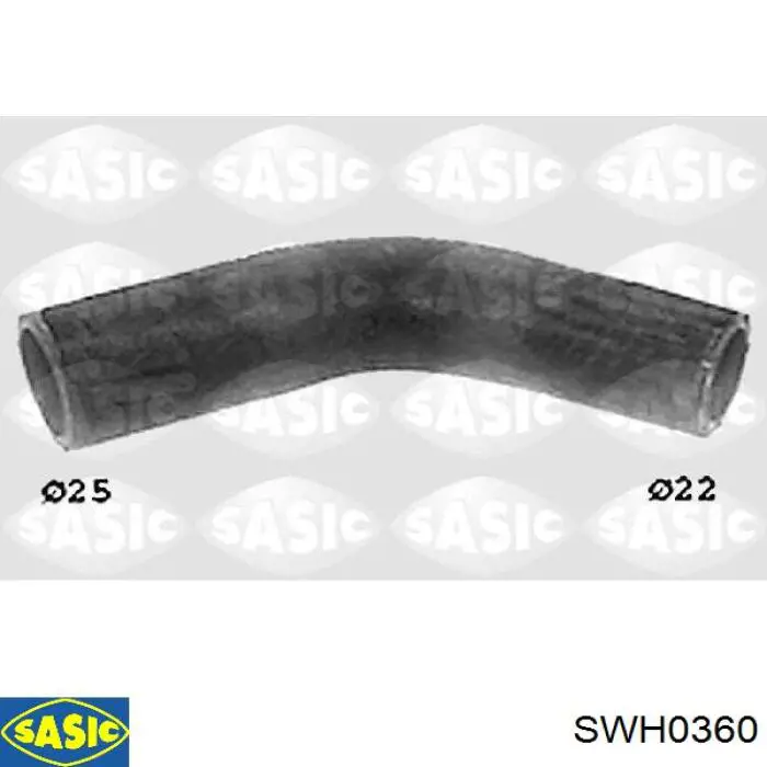SWH0360 Sasic шланг (патрубок термостата)