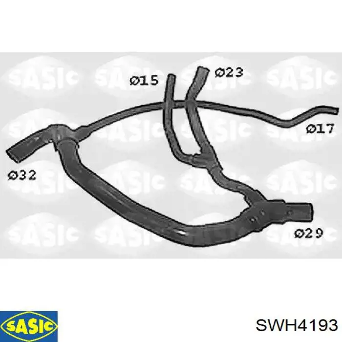 Нижний шлаг радиатора охлаждения SWH4193 Sasic