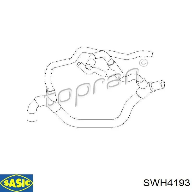 Купить SWH4193 Sasic Шланг радиатора охлаждения нижний