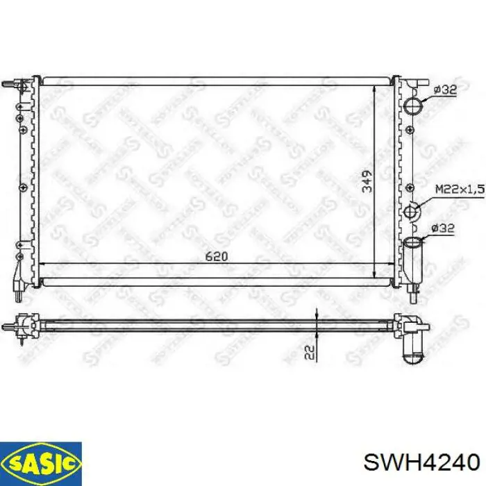 Нижний шлаг радиатора охлаждения SWH6749 Sasic