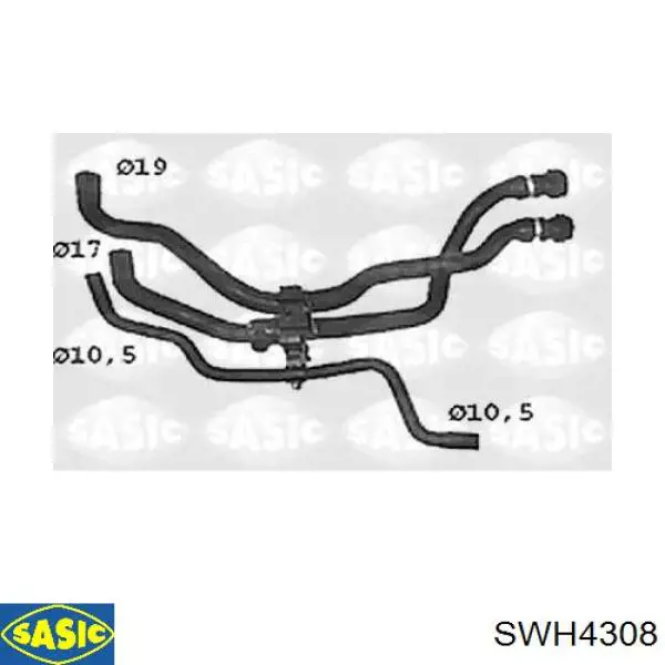 Патрубок печки Sasic SWH4308 цена, от 27.97 USD