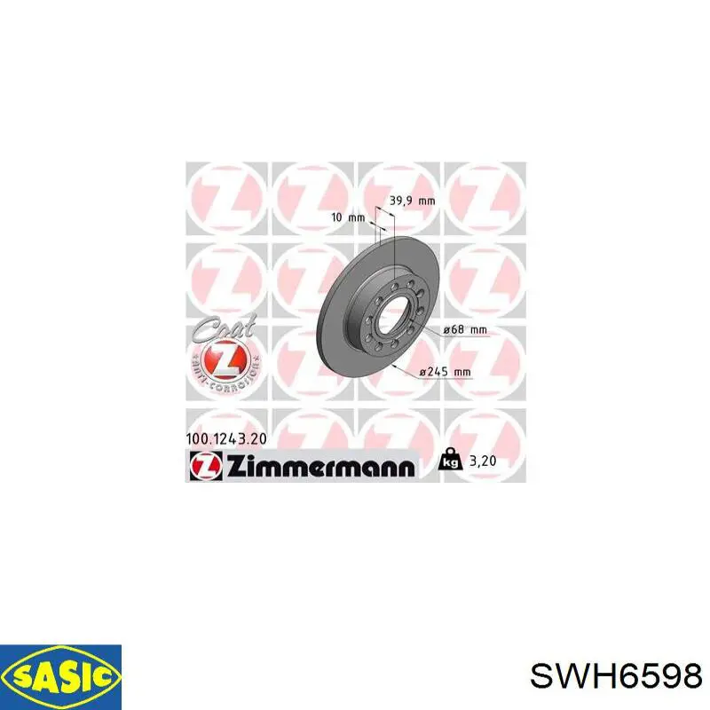 Шланг радиатора охлаждения Sasic SWH6598 цена, от 9.29 USD