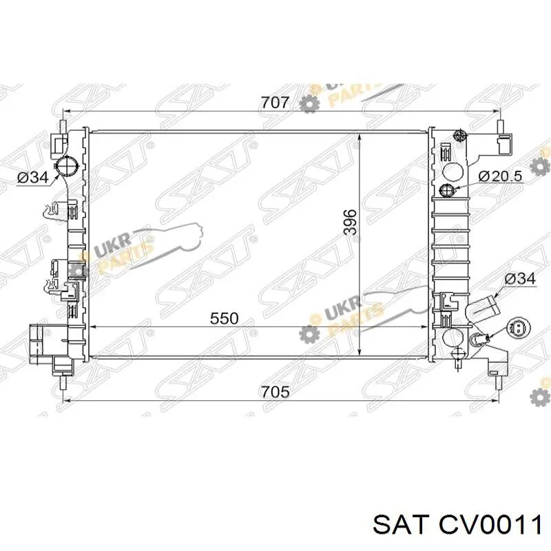 Радиатор CV0011 SAT