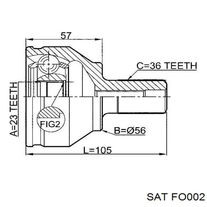 1545803 Ford Полуось передняя, правая