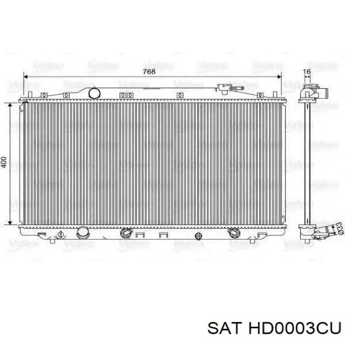 Радиатор HD0003CU SAT