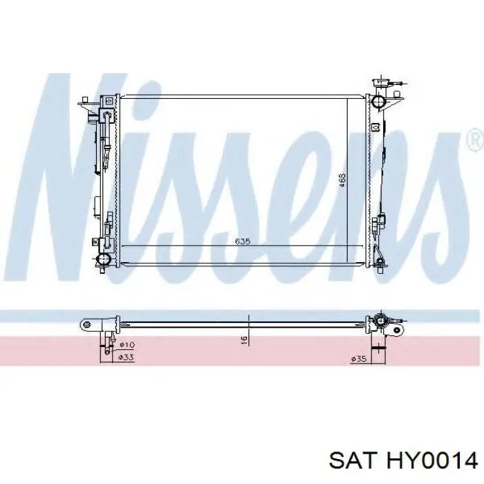 Радиатор HY0014 SAT