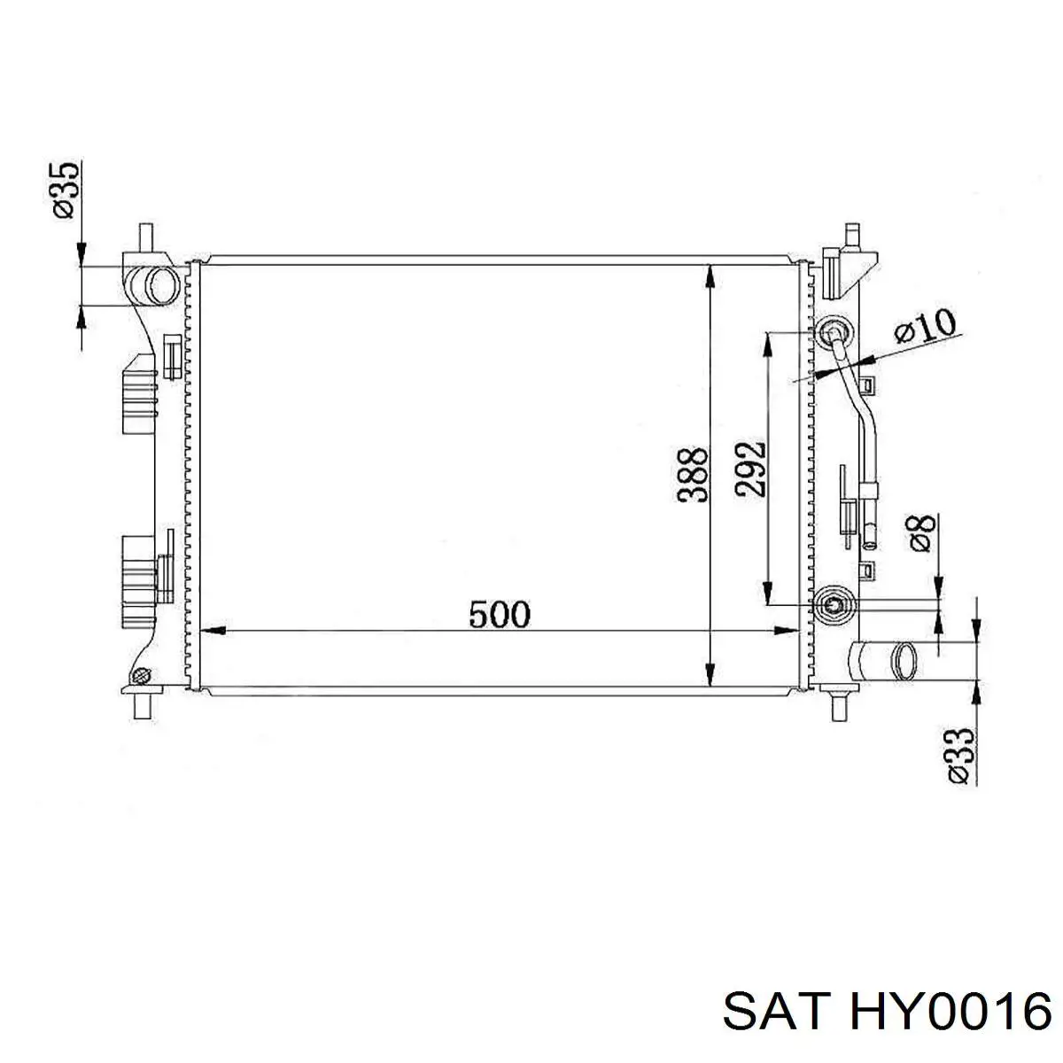 Радиатор HY0016 SAT