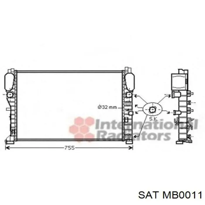 Радиатор MB0011 SAT