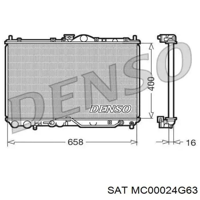 Купить MB925662 Mitsubishi Радиатор водяной