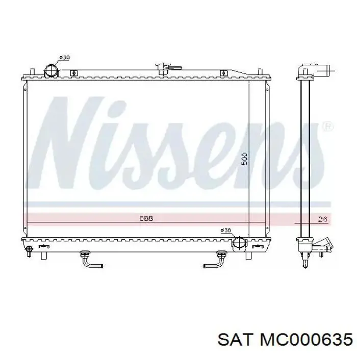 Радиатор охлаждения двигателя Glyser 222088 цена, от 99.27 USD