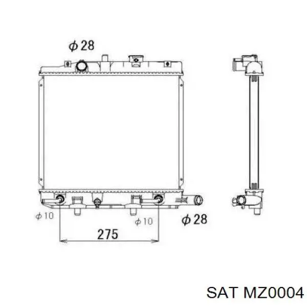 Радиатор MZ0004 SAT