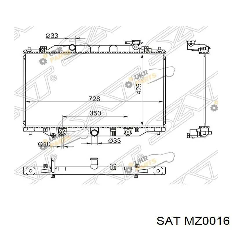 Радиатор MZ0016 SAT