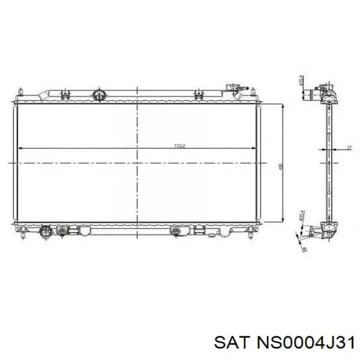 Радиатор NS0004J31 SAT