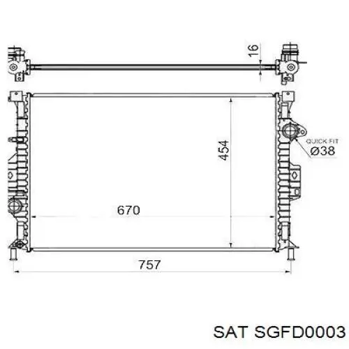 Радиатор SGFD0003 SAT