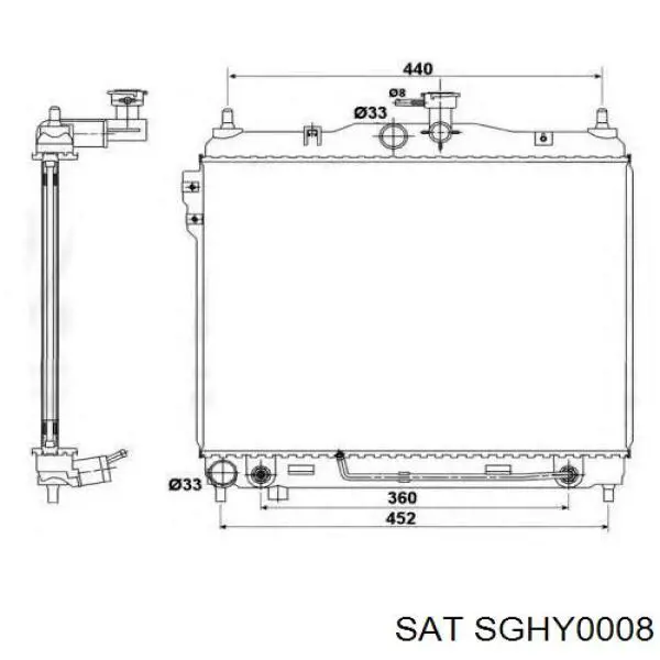 Радиатор SGHY0008 SAT