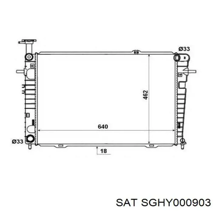 Радиатор SGHY000903 SAT