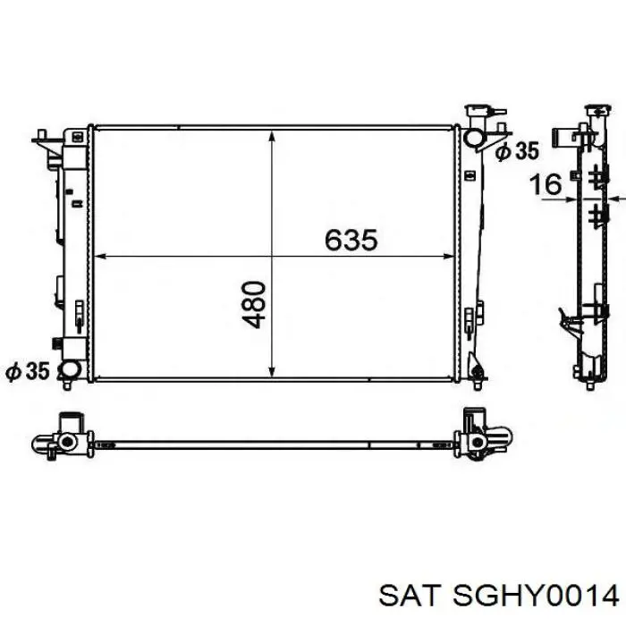 Радиатор SGHY0014 SAT